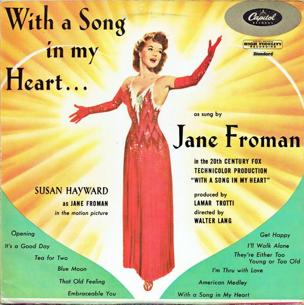 

LP Record JANE FROMAN With A Song In My Heart... 5C03885586 Capitol Records 1980 Netherland Jazz Used