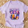 Popular Cartoon Print Women T-Shirt Cartoon Design Casual Harajuku Style T-shirts Girls Round Neck Short Sleeved Top Fans Gifts