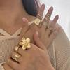 Set da 22 pezzi: Anello Farfalla Strass Perla Europeo e Americano, Anelli Nocche a Catena Geometrici Foglia da Donna
