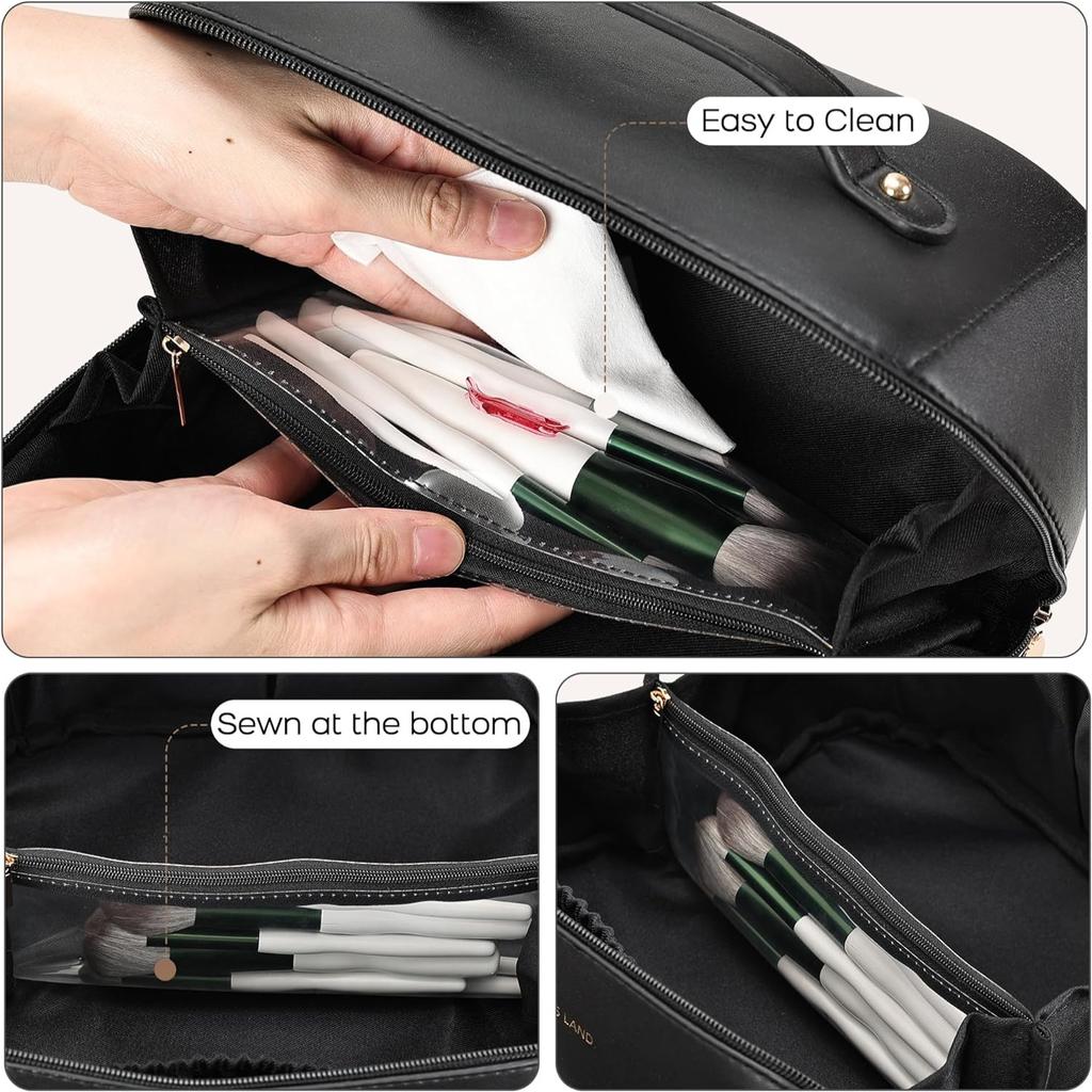 Borsa Cosmetica da Viaggio Grande Capacità Multifunzionale Impermeabile Portatile Organizzatore Trucco con Manico Ideale per Viaggio