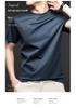 Men's Seamless Mulberry Silk T-Shirt - Summer New Arrivals, Round Neck, No-Iron, Short Sleeve, Plain Color, Casual Fit.