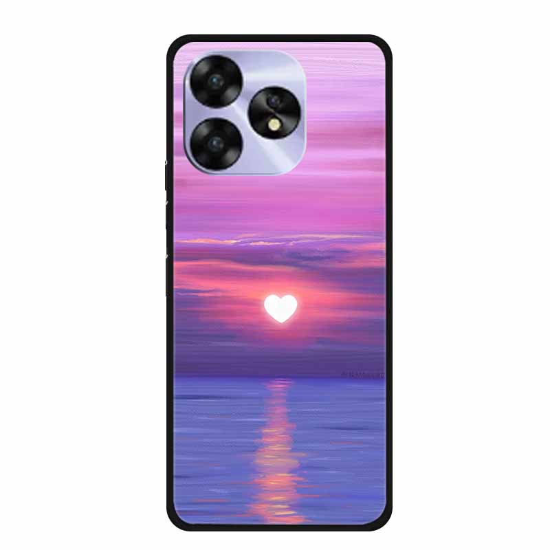 For Umidigi A15c A15 Case Painted Black Bumper TPU Soft Silicone Phone Cover For Umidigi A15 Cases A 15 15T Coque Funda Capa Cat