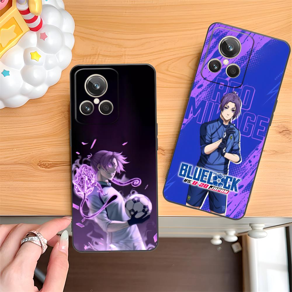 Blue Lock Reo Mikage Matte TPU Mobile Phone Case for Realme 15 14 13 12 11 10 9 Pro Plus T i Lite 5G Colorful Printing Cover
