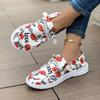 Trendy Women's Shoes 2024 Autumn New Design Sense Printed Casual Flat Bottom Comfortable Women's Sports Shoes Zapatos De Mujer