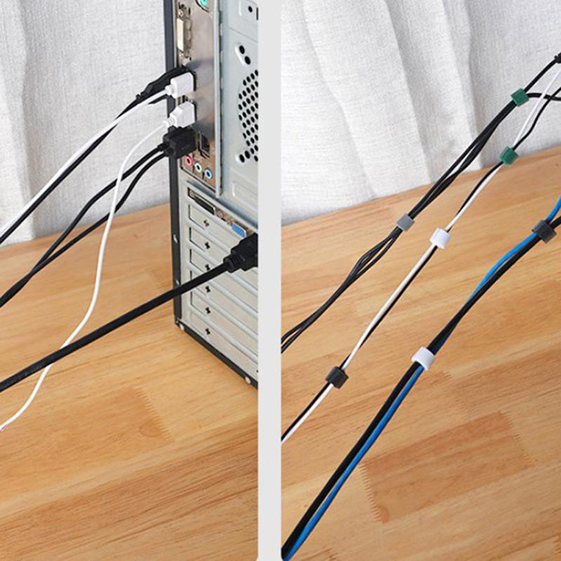 Curea ruloului de 5 m cu lățime de 15 mm Suport cablu pentru înfășurare bricolaj Organizator pentru cabluri