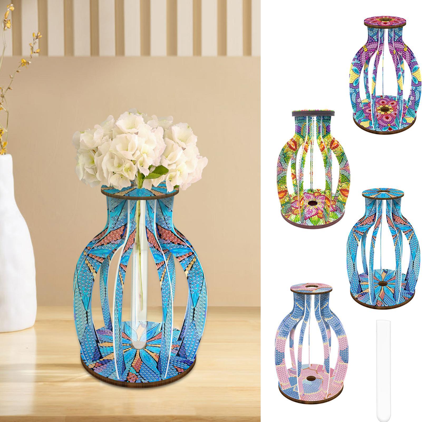 Rhinestones Painting Vase Flower Vase Art Painting Kit Handcraft Accessories Home Decor For Mother Professionals Children