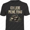 Mens TShirt Biker I Love My Wife and My Motorcycle Sayings Shirt Summer Funny Male Unisex Oneck High Quality Cotton Tee