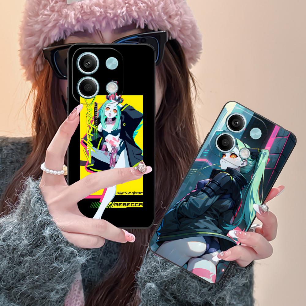 Punk Girl Rebecca Mobile Phone Case for POCO F7 F6 F5 F4 F3 F2 Pro GT C75 C71 C65 C61 C40 Pro Ultra Colorful Printing Cover