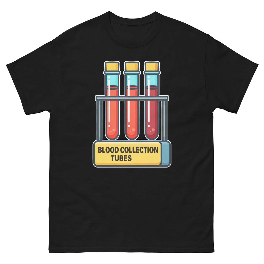 Blood Collection Tubes Hospital Health Medical Safety T-Shirt