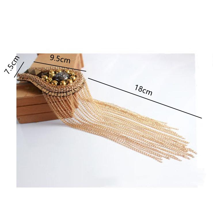 Stage Performance Tassel Shoulder Badge Suit Dress Shoulder Flower Decoration Costume Accessories