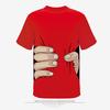 Cartoon Handgriff 3D-gedrucktes Kurzarm-T-Shirt Mock T-Shirt Herren-T-Shirt