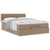 Ottoman Bed with Mattress Cappuccino Brown 140x200 Cm Faux Leather