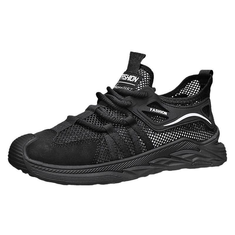 Summer Mesh Dad Shoes Light Casual Dirt-resistant Black Shoes Single Mesh Breathable Sneakers