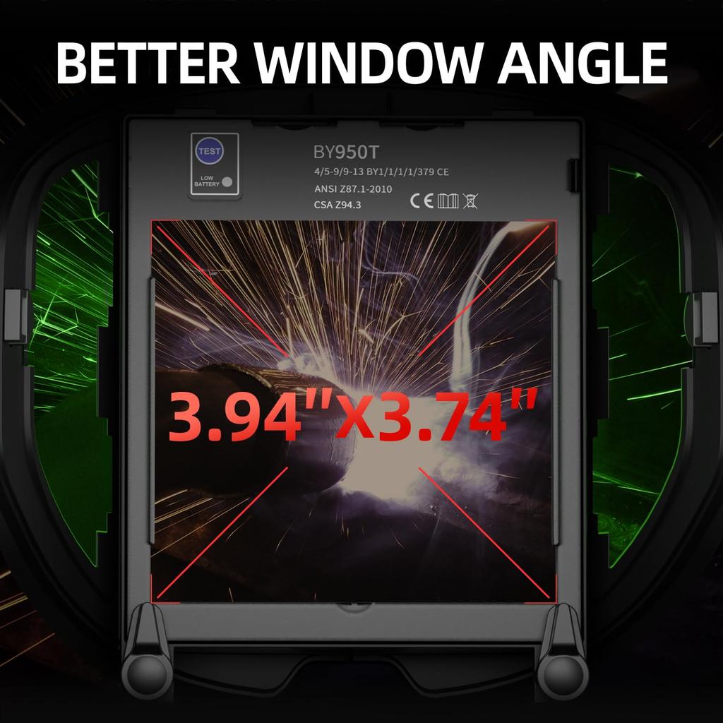 ANDELI Welding Mask 4 Arc Sensor Automatic Filter Automatic Shading Welding Mask Shading Level Welding Mask TIG Arc Welding Compatible Welding Helmet