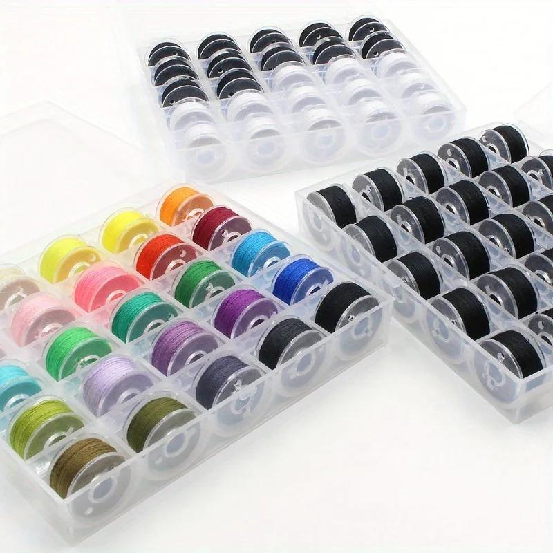 25/36 Grids Household Sewing Machine Color Shuttle Core Set, Multi-color Sewing Thread, Practical and Easy To Install