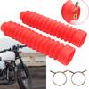 2PC Motorcycle Part Front Fork Cover Gaiters Gators Boot Shock Protector Dust Guard For Off Road Pit Dirt Bike Motocross Bicycle
