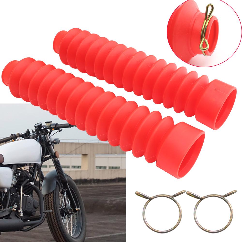 2PC Motorcycle Part Front Fork Cover Gaiters Gators Boot Shock Protector Dust Guard For Off Road Pit Dirt Bike Motocross Bicycle