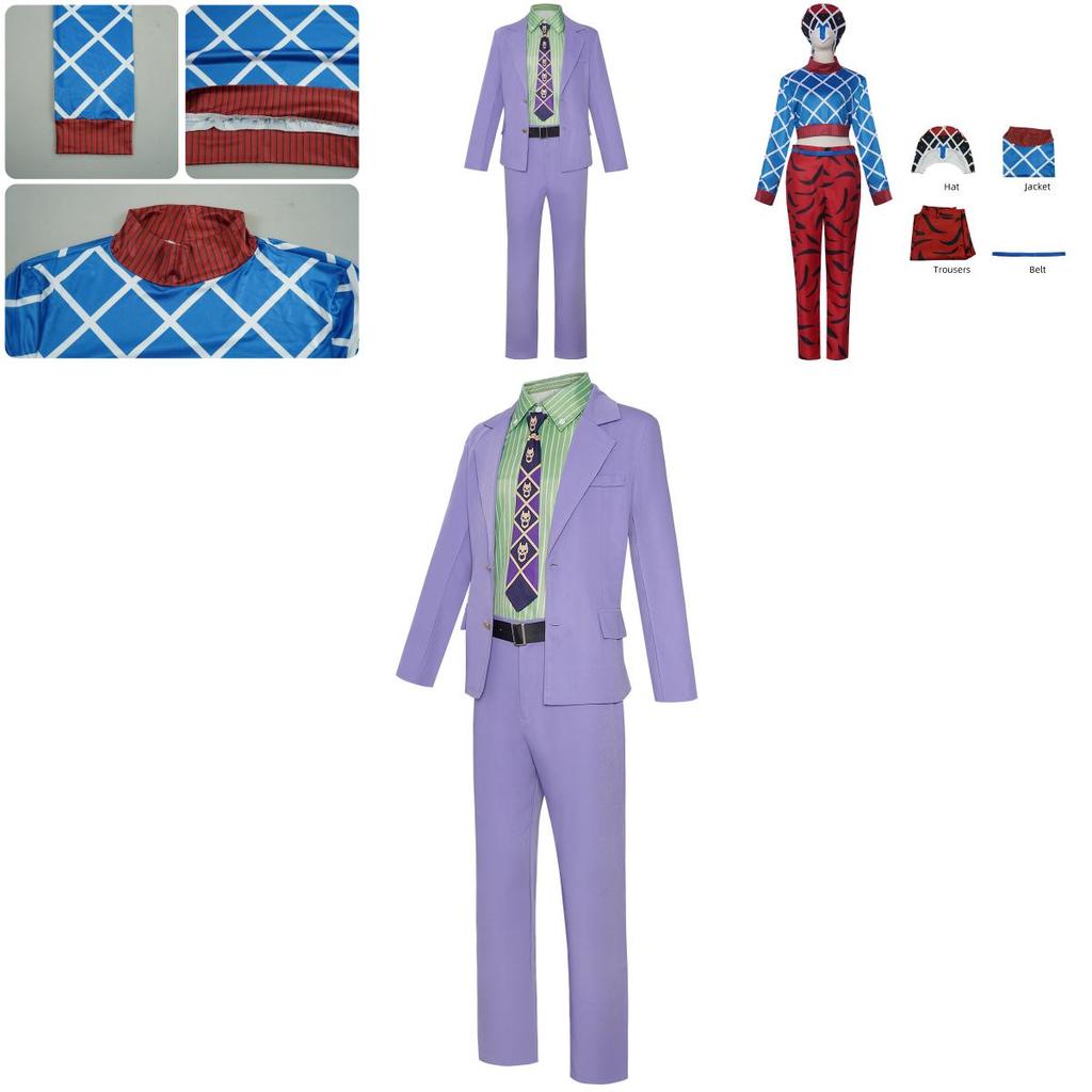 Jojos Bizarre Adventure Kira Yoshikage Guido Mista Cosplay Costume For Anime Role Play