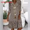 Summer Womens 3d Printed Polyester Vneck Midi Dress With Short Sleeves For Casual Wear
