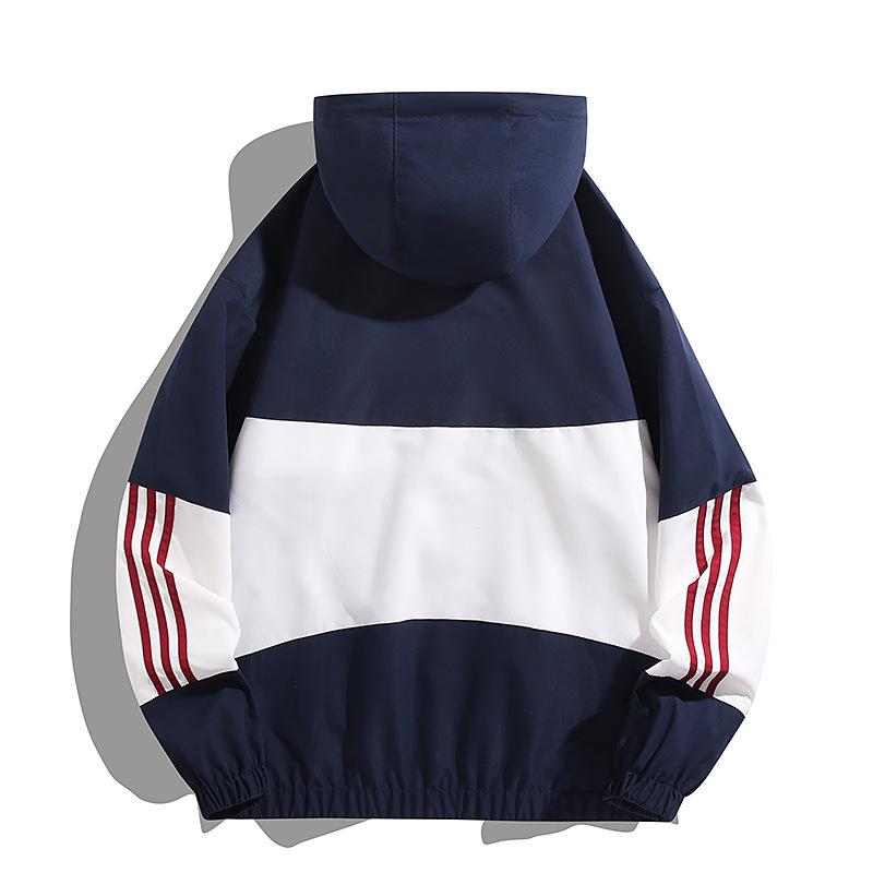 Giacca Primaverile e Autunnale, Sportiva Casual con Cappuccio, Giacca a Vento Leggera, Giacca da Baseball Coreana