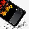 Phone Case for Samsung Galaxy Z Flip 3 4 5 Folding Mobile Shell Hard PC Fundas Black Coque Protect Cover Tiger Neon Leopard