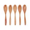 5PCS Wooden Spoons for Honey Coffee Tea Dessert Wood Serving Table Spoon Set for Stirring