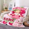 Custom Name Strawberry Princess Fantasy Party Blanket For Couch Bed Plush Cozy Fuzzy Blanket Super Soft Warm Blankets For Fall And Winter 0916256