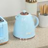 1.7L 3000W Fast Boil Kettle & 2 Slice Toaster Set, Kettle and Toaster Set with Auto Shut Off, Browning Controls, Light Blue