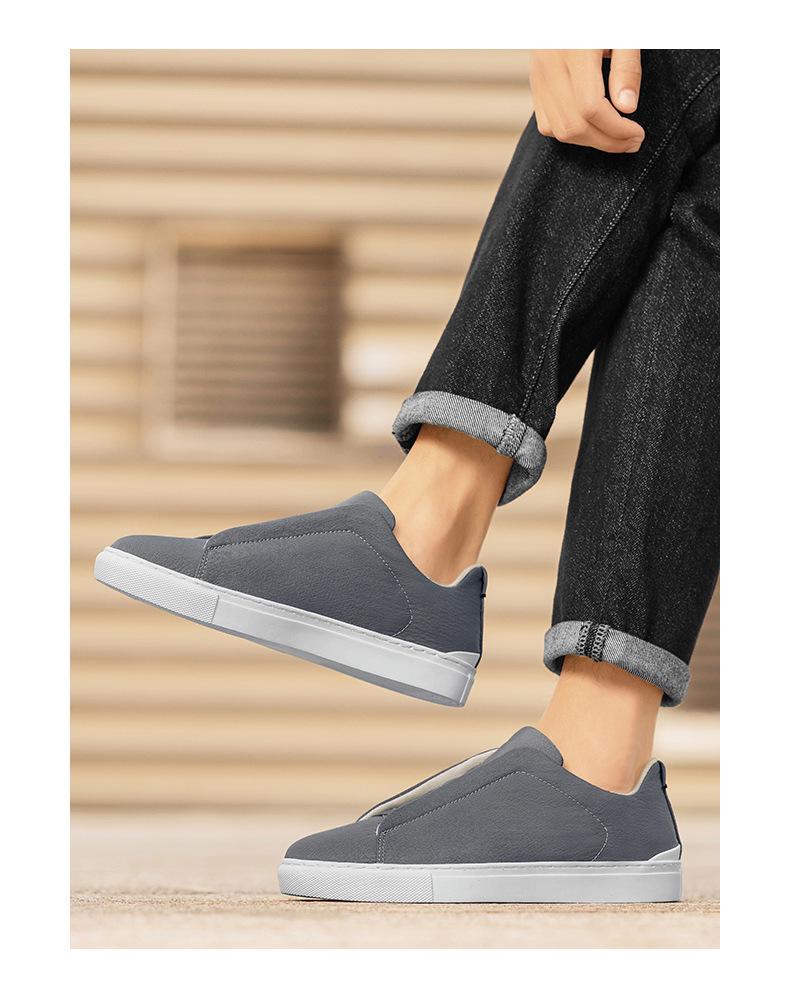 Nuove Scarpe in Tela Senza Lacci Taglie Forti: Sneakers Sportive Casual alla Moda in Stile Europeo per Uomo
