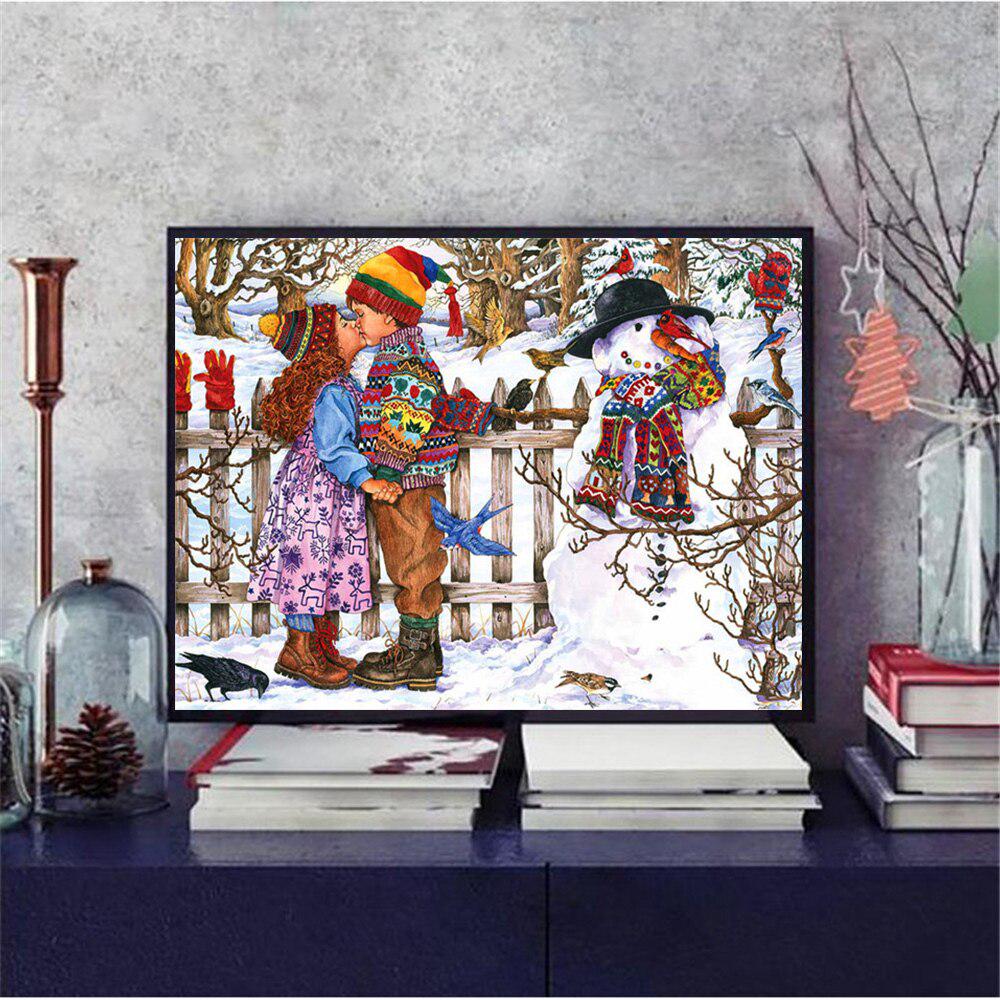 Full Square Diamond Embroidery Kids Cross Stitch Diamond Painting Portrait Mosaic Winter Home Decor