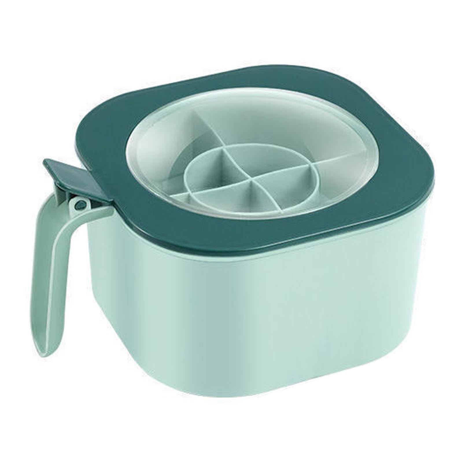 

Seasoning Box PP 4 Compartments Multifunctional Spice Container Box for Kitchen