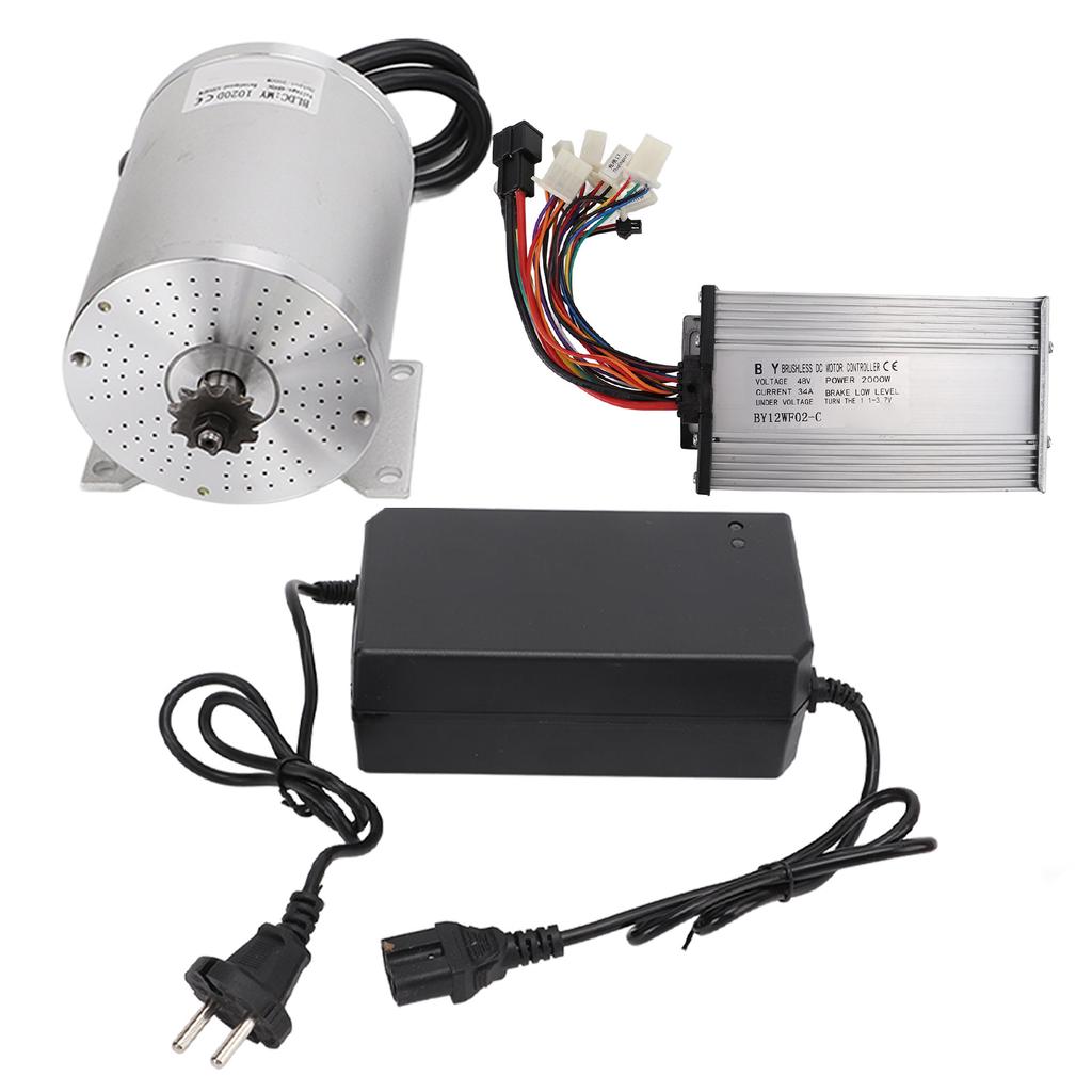 48V 2000W Electric Brushless DC Motor Kit with Controller for Scooter Electric Bicycle DIY Part