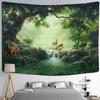 Cute Fawn Tapestry Christmas Reindeer Wall Hanging Bohemian Bedspread Blanket Dorm Home Decor mantas mandalas