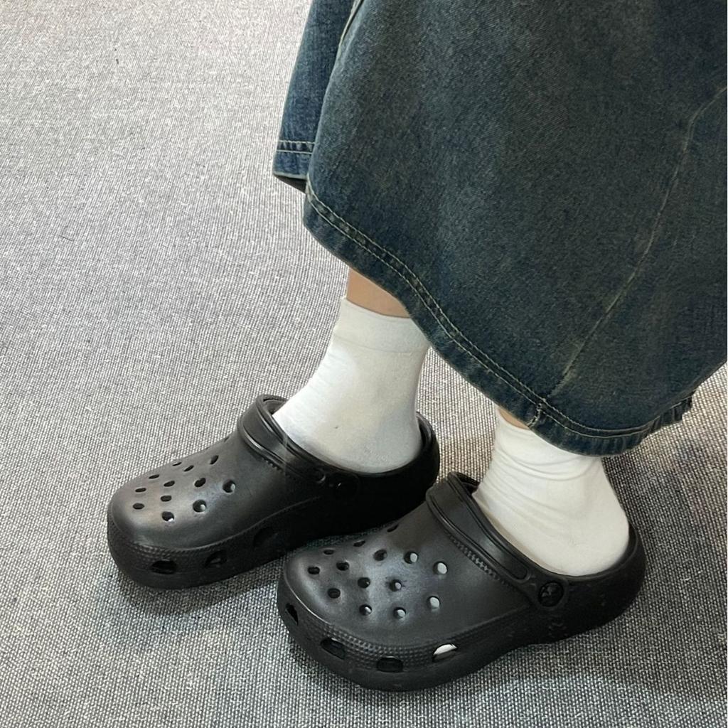 New summer hole shoes slippers women's outer wear summer thick-soled going out sandals women's bag head drag