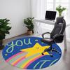 1pc Star Rainbow Office Round Area Rug, Indoor Mat Suitable For Office, Under Office Chairs Bedroom Living Room Home Decor, Room Deco