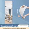 Ultra-Clear Soft Adhesive Full-Length Splicing Mirror - Explosion-Proof, Wall-Mounted for Dorms and Rentals