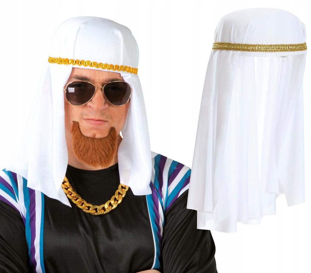 Turban Arabski Araba Chusta Kefija Książę Pustyni Szejk Karnawał Strój Bal