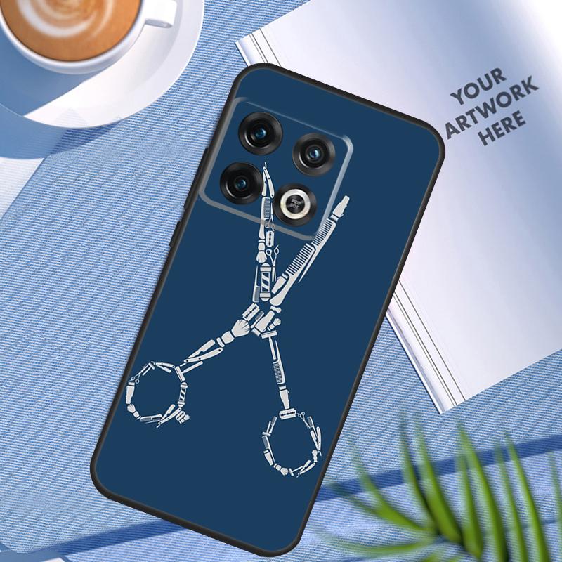Hairdresser Barber Scissors Case For OnePlus 12 11 12R 10 9 Pro 10R 9R 8T 10T Nord 2 2T CE 3 Lite CE4 N10 N20 N30 Cover