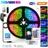 LED-Streifenlicht-Stecker 12V 5050 2835 RGB Selbstklebend Smart Wifi Bluetooth Band 5M 15M 20M Wasserdichte Außenbeleuchtung