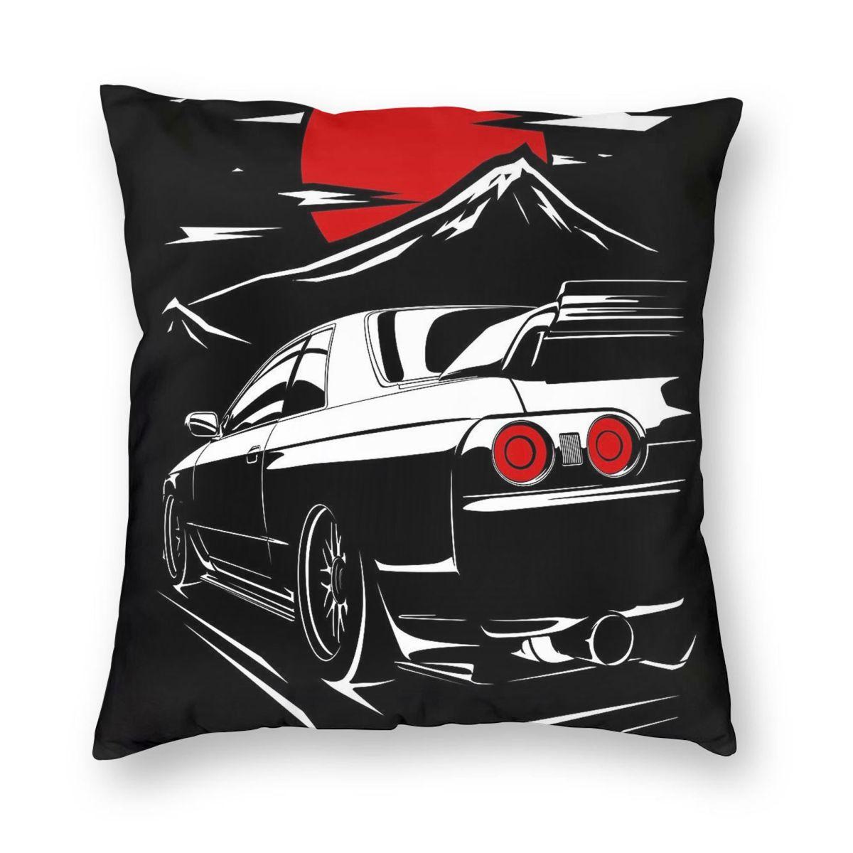 

Skyline GTR R32 Haruna Square Pillowcase Polyester Linen Velvet Pattern Zip Decor Home Cushion Case Wholesale 45x45 12x12Inch
