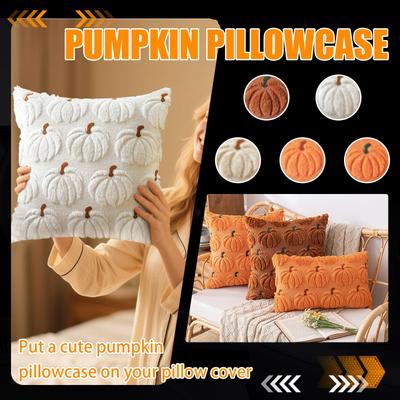 Halloween Pillowcase Pumpkin Velvet Embroidery Thanksgiving Decoration Sofa Pillow Cushion Covers Full Of Holiday Vibe
