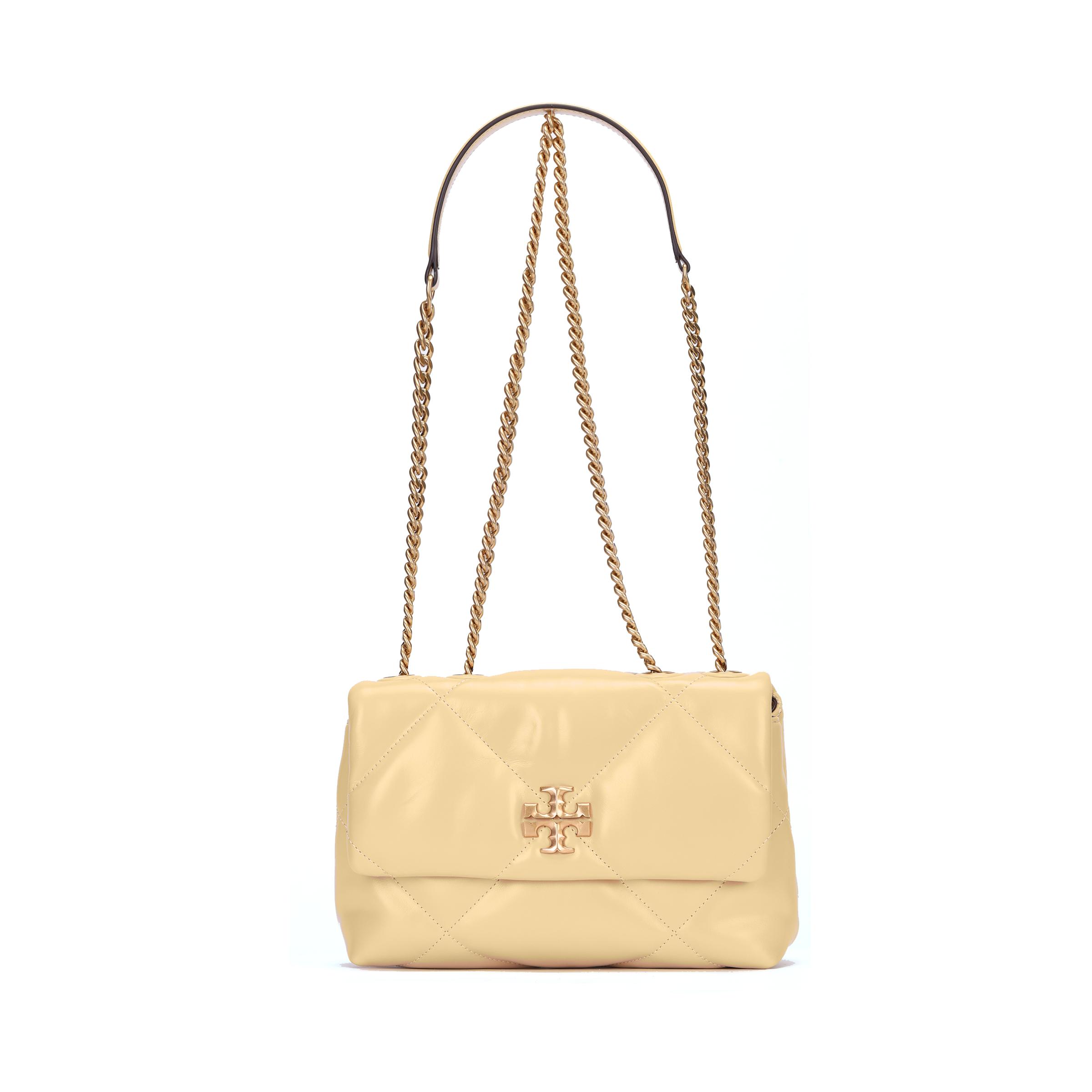 

Сумка-кросбоді Tory Burch Kira з подвійним логотипом T, металевими акцентами, ромбовидною прострочкою з натуральної шкіри наппа, жіноча, колір Ванільний 154706-700 Basic Set (Bag+Dust Bag)