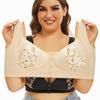 Oversized Bra, European and American Sizes, Cross-border Hot-selling Large Cup Vest-style Front-button Printed Underwear