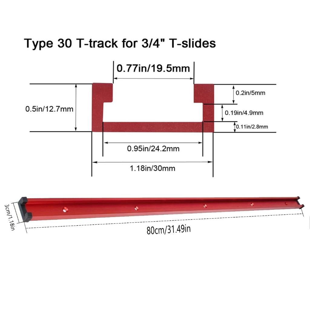 2PCS 800mm Limit Guide Rail Pusher DIY Modification Universal Slide Workbench Woodworking T-slot Track Woodworking Slide Track