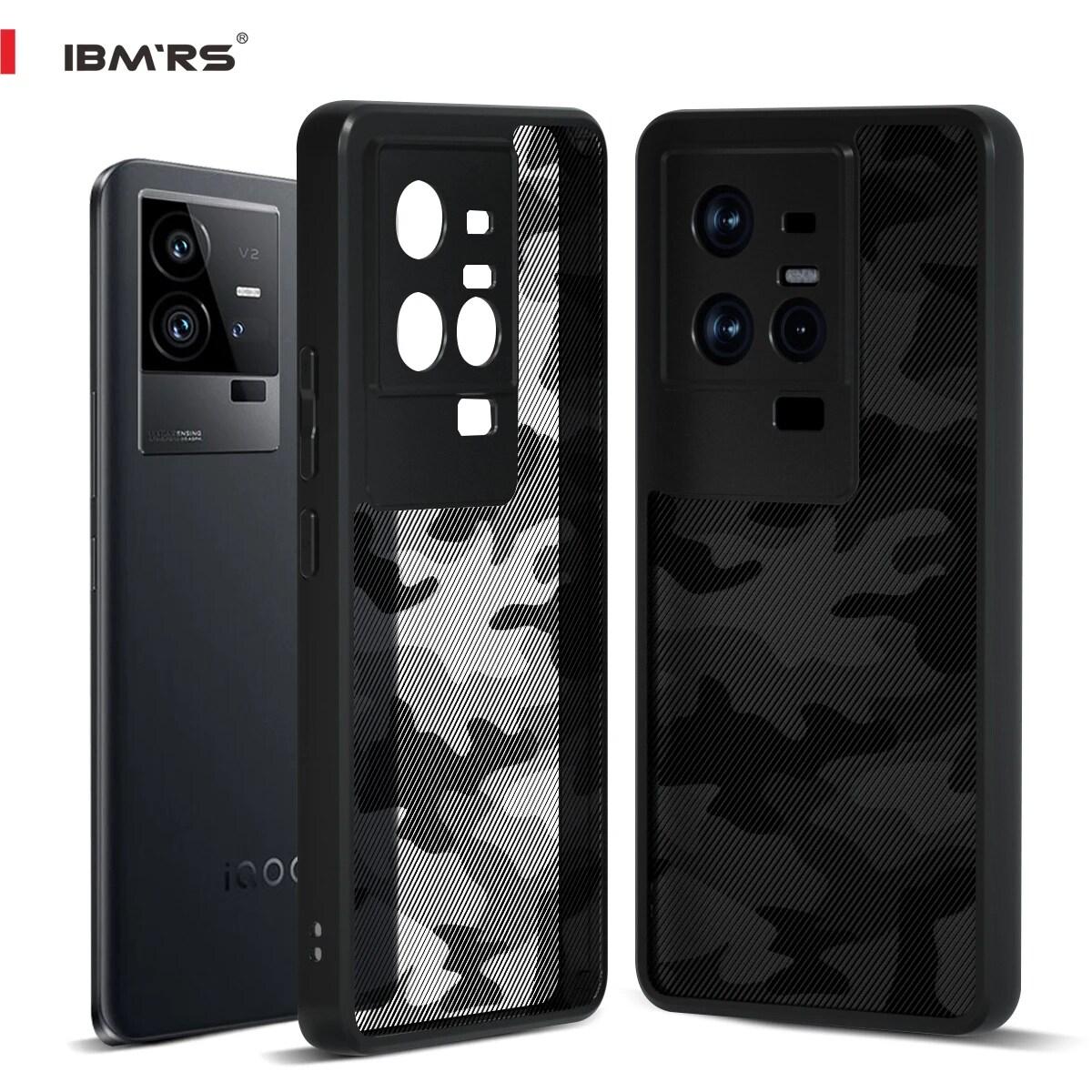 

(В комплекте ремешок на запястье)BMRS совместим с чехлом vivo iQOO 11/11S, прозрачный жесткий противоударный улучшенный защитный чехол - черный камуфляж Art Camo
