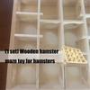 Durability Chews Proof Wooden Rodents Mazes Habitats Removable Top For Easy Cleaning Gerbil Exploration Activity Toy