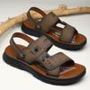Extra Large Size Men's Shoes 45 New Leather Sandals Men's 46 Autumn Wear Cool Slippers 47 Casual Beach Shoes Trendy 48 Men's Shoes