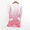 Women's Fashionable Printed Round Neck Long Sleeved Plush Warm Pullover Top