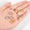 5pcs Stainless Steel Lace Beads Set Bead Ring Double Hole DIY Handmade String Bead Hollow Loose Spacer Beads Jewelry Accessories