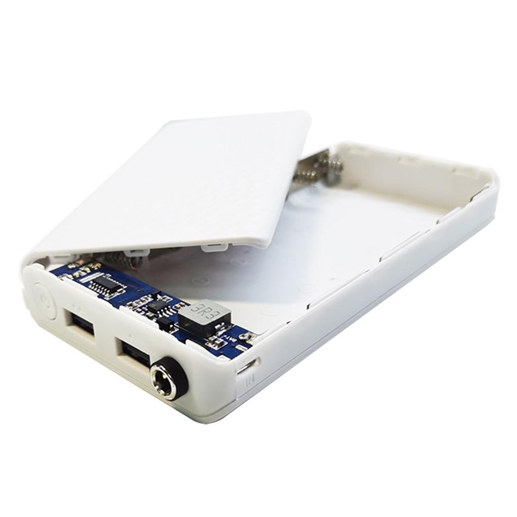 Dayanıklı Çift USB Çıkışlı DIY 7x18650 Pil Kutusu DC Çıkış 9V/12V Plastik Şarj Kutusu Çıkarılamaz Powerbank Kabuğu
